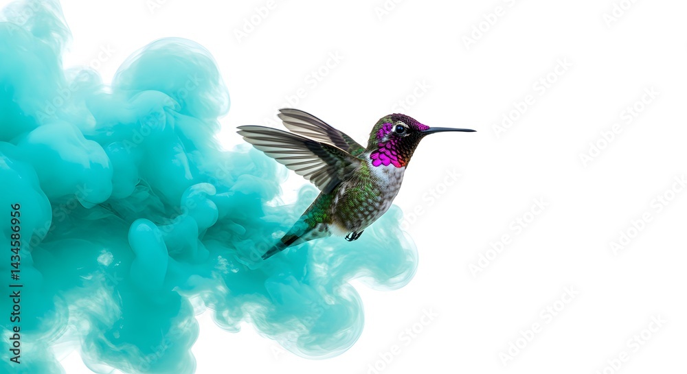 Naklejka premium Hummingbird in Smoke