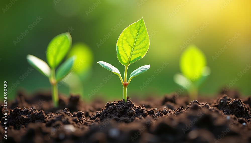 Fototapeta premium Vibrant Seedling in Soil
