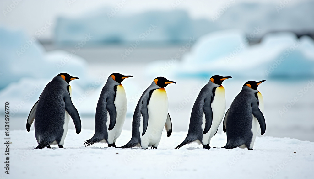 Obraz premium Playful Penguins in Antarctica