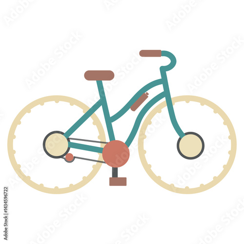 Flat Bicycle Vector Illustration – Minimalist Bike Design