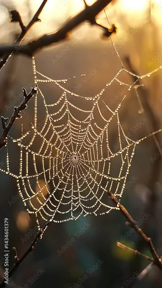 spider web in the morning dew