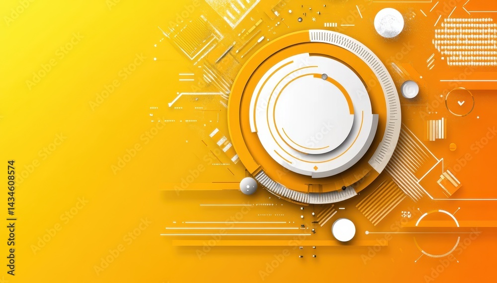 Obraz premium Abstract tech graphic design