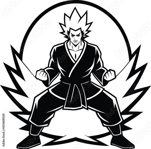 Kamehameha silhouette vector designs 2