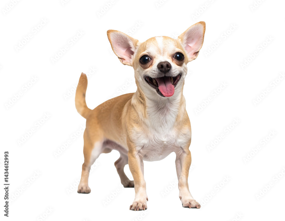 Obraz premium 元気いっぱいにしっぽを振るチワワの楽しげな姿が心を和ませる