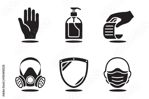 Essential Protective Measures Icons for Health and Safety