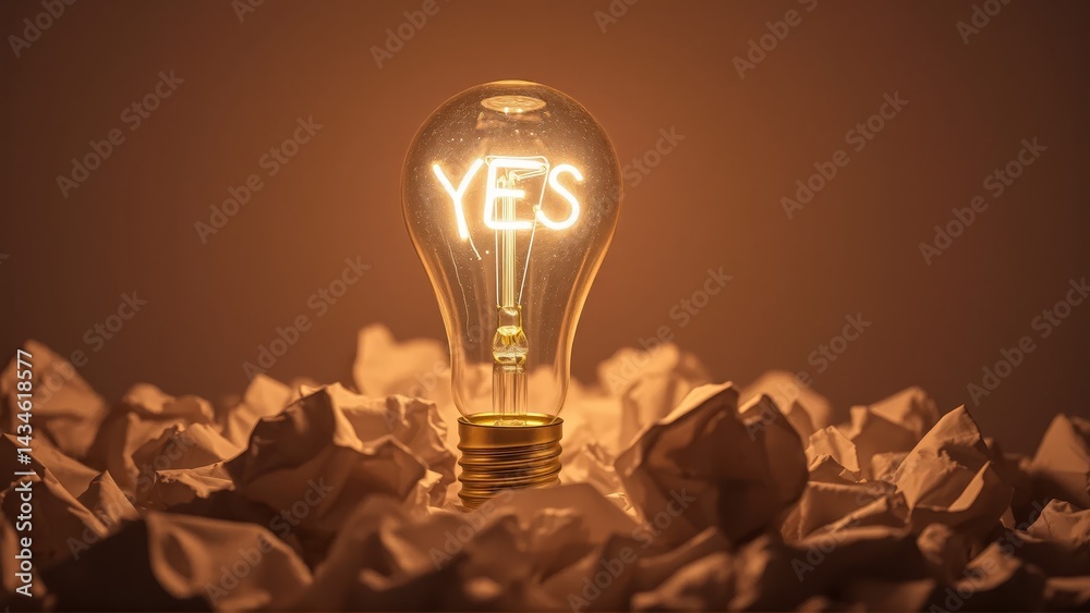 Light bulb idea concept