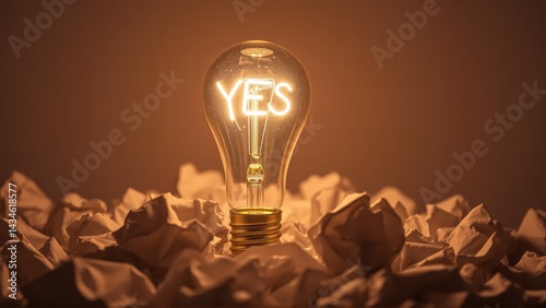 Obraz na płótnie Light bulb idea concept w salonie