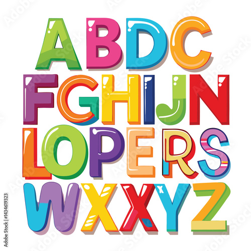 Colorful alphabet letters
