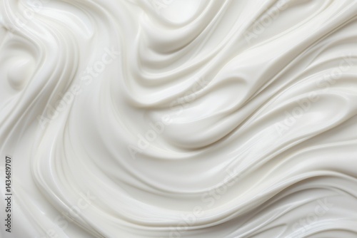 Abstract Image of Swirled Off-White Cream
