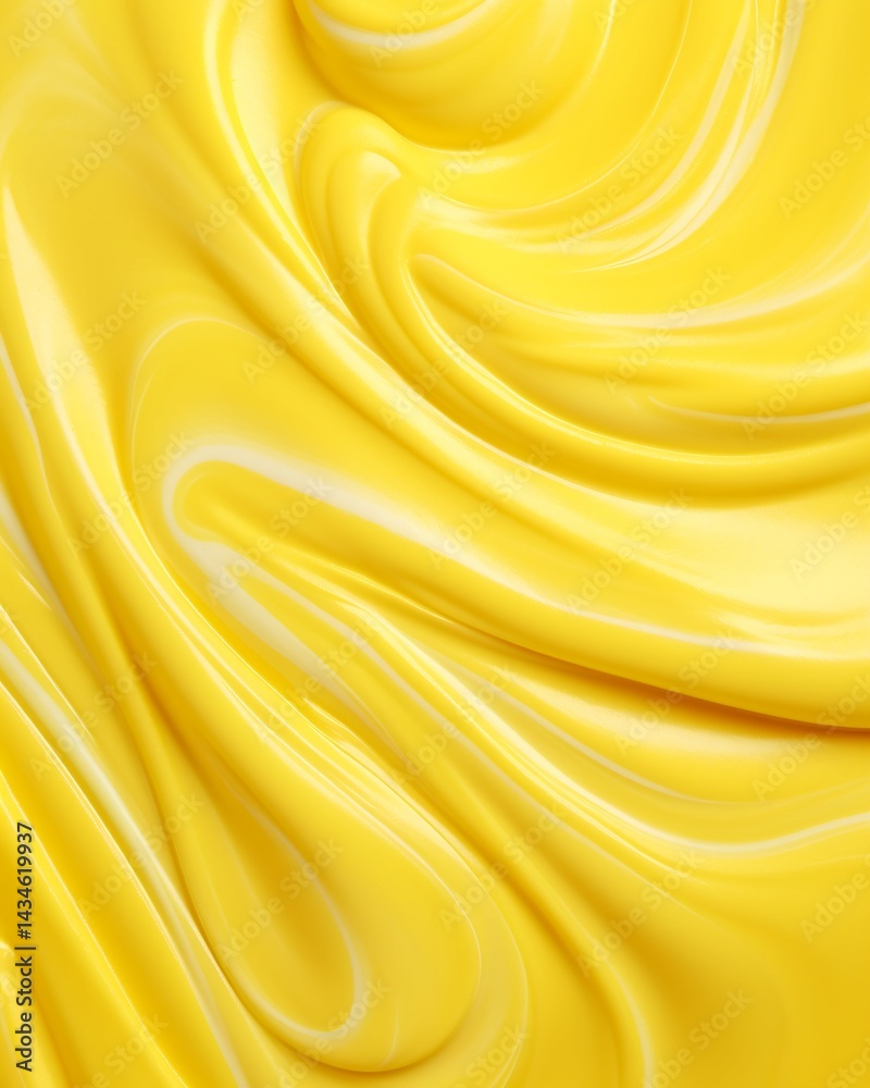Abstract Image of Yellow Viscous Substance with Swirled Texture Abstract Image of Yellow Viscous Substance with Swirled Texture