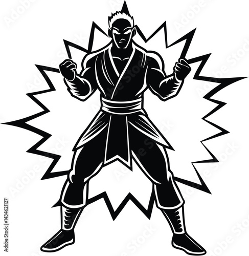 Kamehameha silhouette vector designs 8