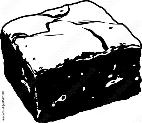 Delicious Fudgy Brownie with Creamy Icing A Sweet Treat