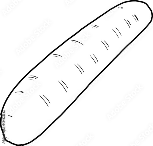 A Simple Line Drawing Of A Single Strawberry