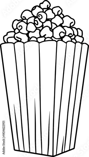 Noodles in Takeout Container with Chopsticks Asian Cuisine Illustration