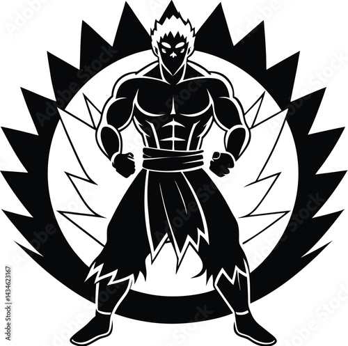 Kamehameha silhouette vector designs 9