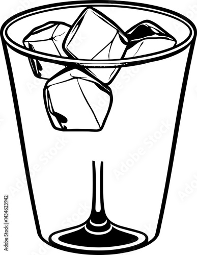 Steaming Covered Pot A Simple Line Drawing Illustration