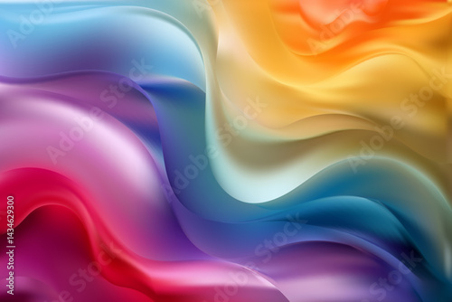 Abstract composition of colorful waves with smooth color transitions. Eps 10