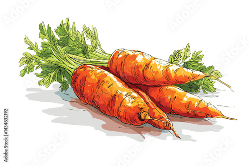 Fresh baby carrots baby isolated