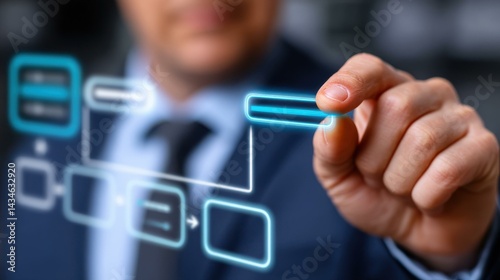 Obraz na płótnie Streamline your business with effective workflow automation that transforms processes and enhances organizational efficiency. w salonie