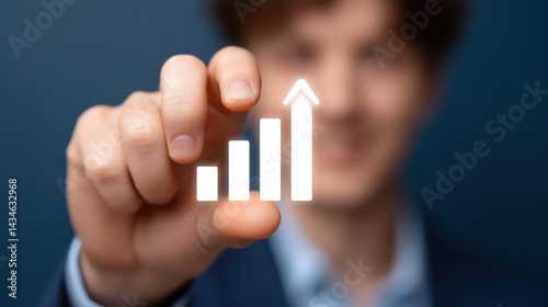 A businessman explores strategic plans for future growth, focusing on development and incremental success.