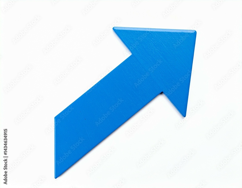 Fototapeta premium blue arrow isolated on white