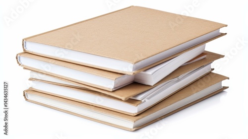 A stack of browncovered books showcases a mix of novels, science texts, and poetry, perfect for avid readers.