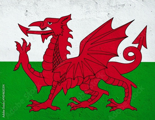 wales flag on a background