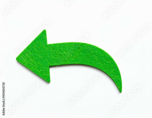 green arrow isolated on white
