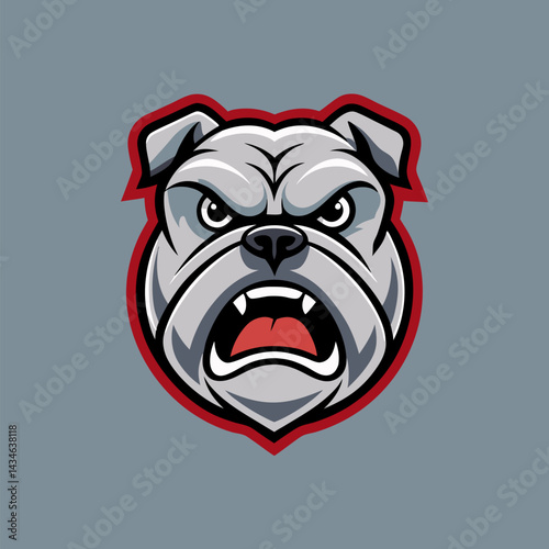 Bulldog's Fierce Expression: Captivating image of a bulldog, its expression conveying determination and grit. The bulldog, a symbol of tenacity, is poised in a moment of focused intensity. 