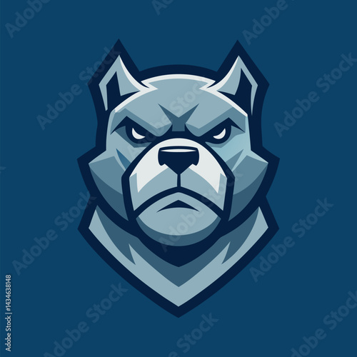 Strong and Determined: A stylized illustration of a robust canine, radiating an air of boldness and resoluteness, rendered with sharp lines and a commanding presence.