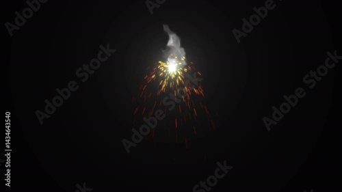 abstract spark and smoke with alpha