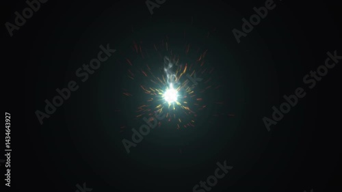 abstract spark and smoke with alpha