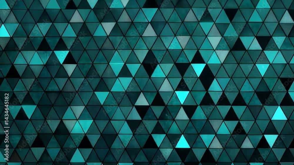 dark cyan geometric gradient abstract triangle mosaic background animation