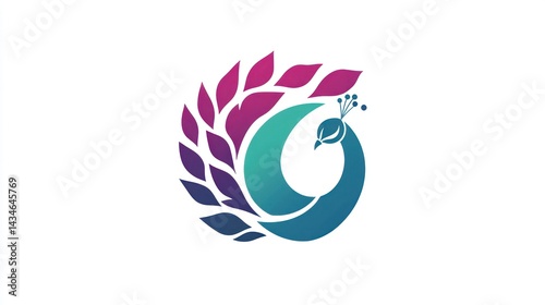 Free Download Peacock logo design, artistic, nature - GFXLoad