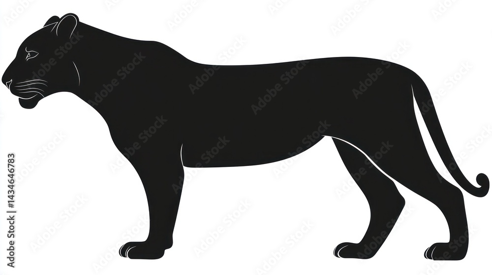 Fototapeta premium Profile Panther Silhouette