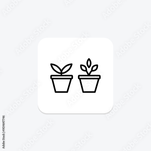 Herbs In Pots, vector, pixel perfect, illustrator file