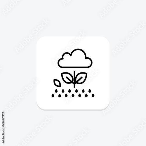 Rain In Garden, vector, pixel perfect, illustrator file