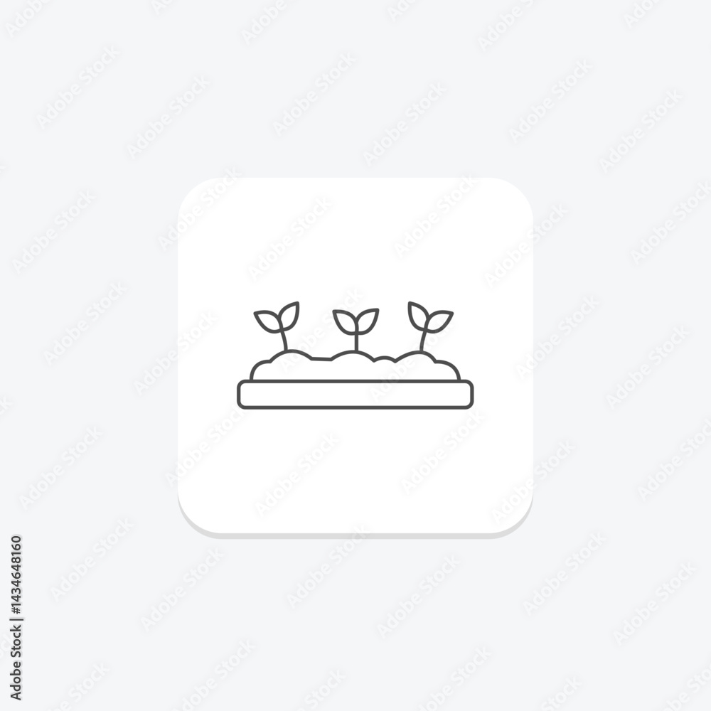 Obraz premium Raised Garden Bed, vector, pixel perfect, illustrator file