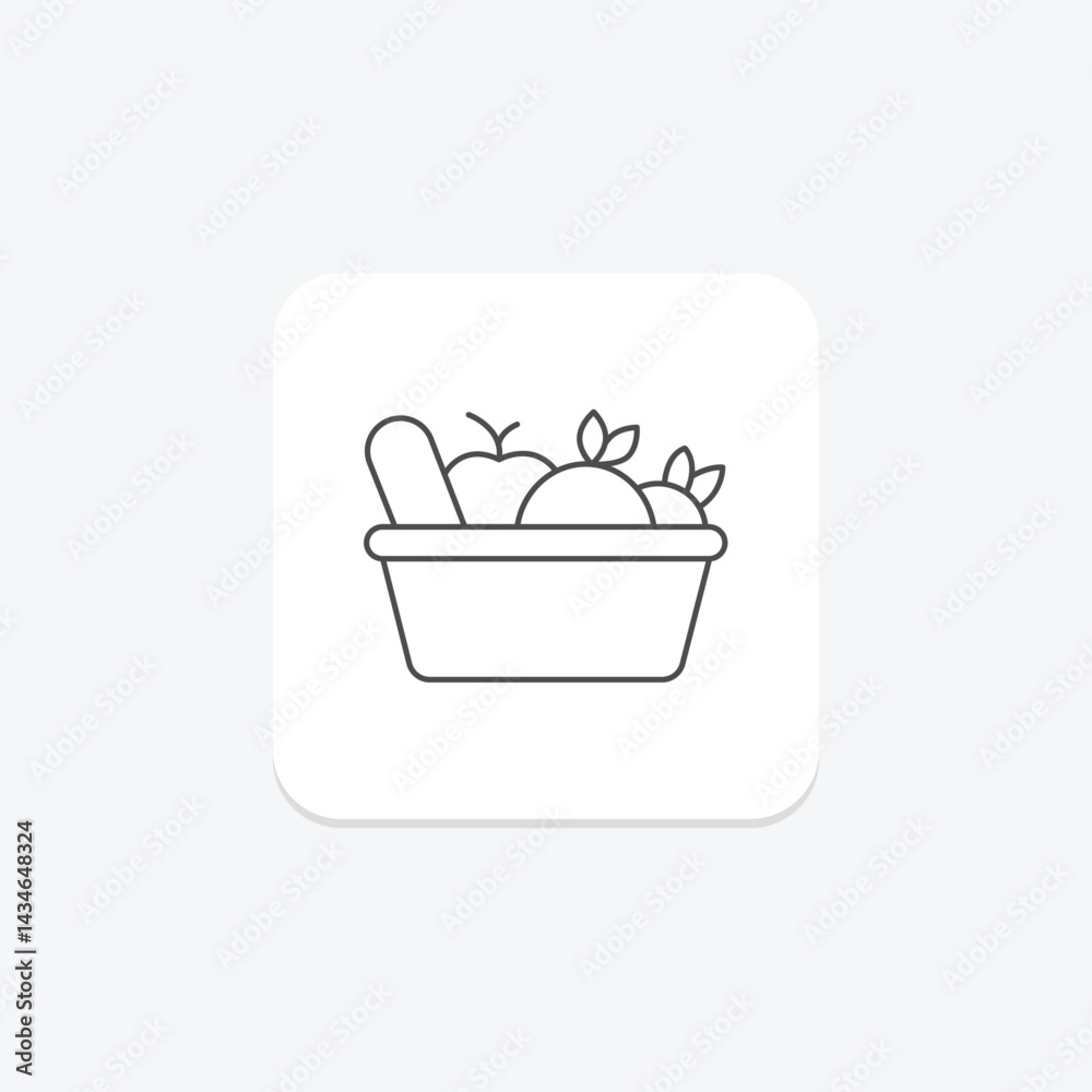 Vegetable Basket, vector, pixel perfect, illustrator file Vegetable Basket, vector, pixel perfect, illustrator file