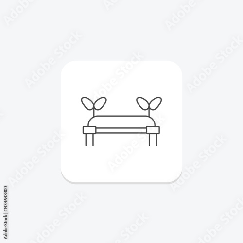 Garden Bench, vector, pixel perfect, illustrator file