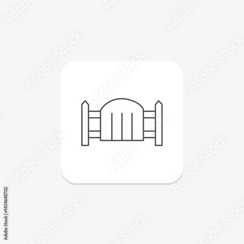 Small Garden Gate, vector, pixel perfect, illustrator file