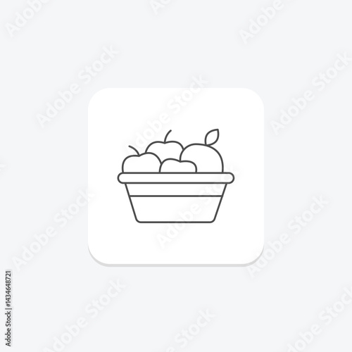Fruit Picking Basket, vector, pixel perfect, illustrator file