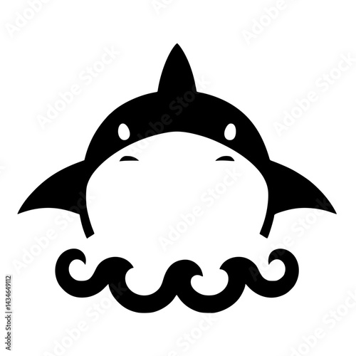 Simple shark logo silhouette