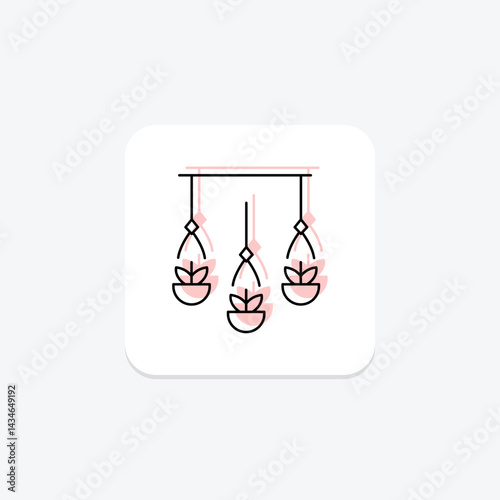 Hanging Plants, vector, pixel perfect, illustrator file