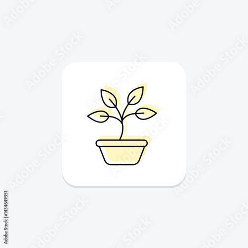 Sprouting Basil, vector, pixel perfect, illustrator file