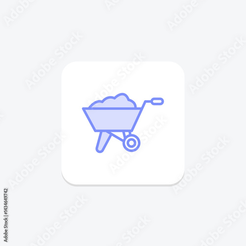 Wheelbarrow With Soil, vector, pixel perfect, illustrator file