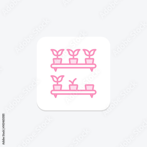Indoor Herb Shelf, vector, pixel perfect, illustrator file