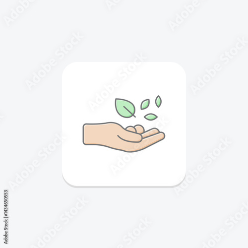 Seeds In Hand, vector, pixel perfect, illustrator file