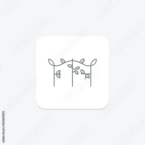 Trellis With Vines, vector, pixel perfect, illustrator file