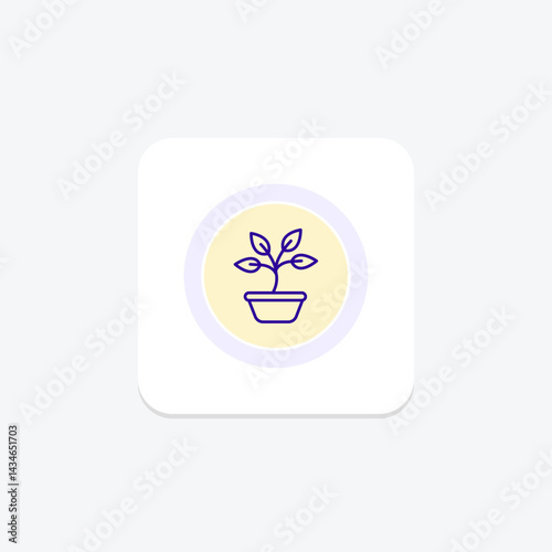 Sprouting Basil, vector, pixel perfect, illustrator file